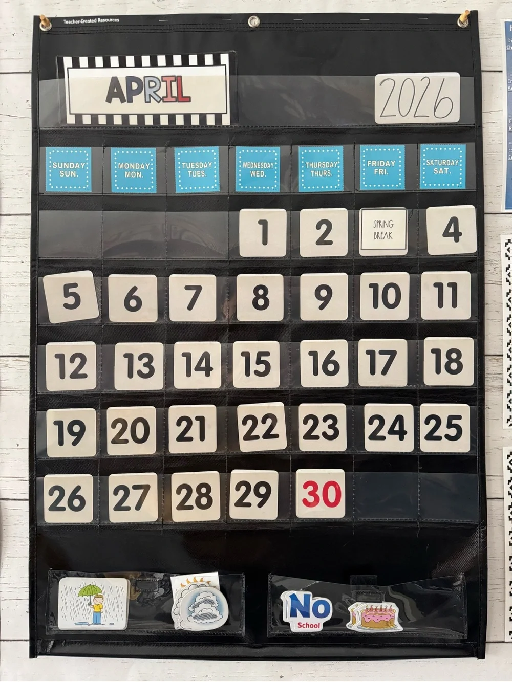 📅 👩‍🏫Teacher Created Resources Classroom Calendar Pocket Chart Set